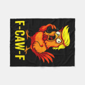 F-caw-f Funny Trump Chicken Calling Humor Quote Ro Fleecedecke (Vorderseite (Horizontal))