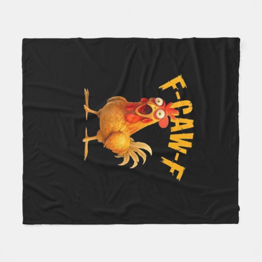F-Caw-F Funny Unique Fleecedecke (Vorderseite (Horizontal))