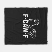 F-Caw-F Funny Wordplay Quote Creative Casual Fleecedecke (Vorderseite (Horizontal))