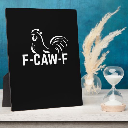 F-Caw-F Funny Wordplay Quote Creative Casual Fotoplatte (Seite)