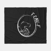 F-Caw-F Funny Wordplay Quote Retro Style Fleecedecke (Vorderseite (Horizontal))