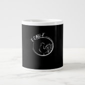 F-Caw-F Funny Wordplay Quote Retro Style Jumbo-Tasse (Vorderseite)