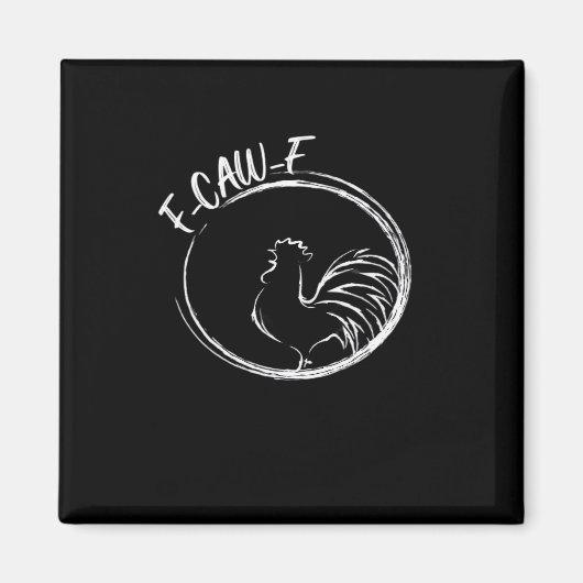 F-Caw-F Funny Wordplay Quote Retro Style Magnet (Vorne)