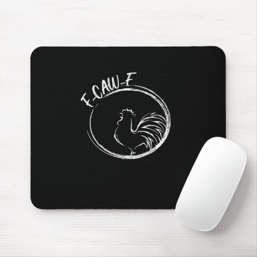 F-Caw-F Funny Wordplay Quote Retro Style Mousepad (Mit Mouse)
