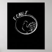 F-Caw-F Funny Wordplay Quote Retro Style Poster (Vorne)