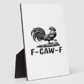 F-Caw-F Funny Wordplay Quote Sticker Fotoplatte (Seite)