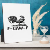 F-Caw-F Funny Wordplay Quote Sticker Fotoplatte (Seite)