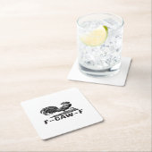 F-Caw-F Funny Wordplay Quote Sticker Rechteckiger Pappuntersetzer (Vor Ort)