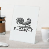 F-Caw-F Funny Wordplay Quote Sticker Sockelschild (In SItu)