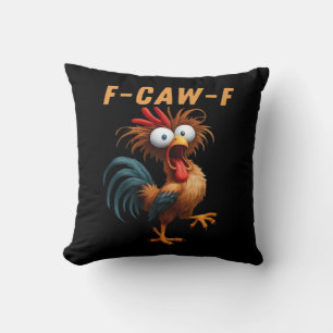 F-Caw-F Gothic Crow Humor Lustig Vintage Stil Kissen