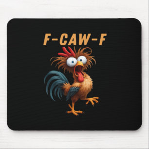 F-Caw-F Gothic Crow Humor Lustig Vintage Stil Mousepad