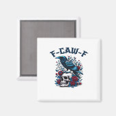 F-Caw-F Gothic Crow Raven Skull Classic Magnet (Vorderseite/Rückseite)