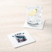 F-Caw-F Gothic Crow Raven Skull Classic Rechteckiger Pappuntersetzer (Vor Ort)