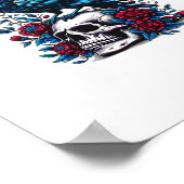 F-Caw-F Gothic Crow Raven Skull Klassiker Poster (Ecke)