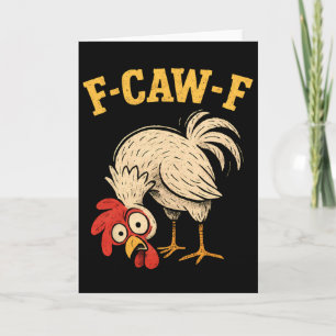 F Caw F Hahn Lustig Fcawf Hühnerfarm Vogel Fawk Karte