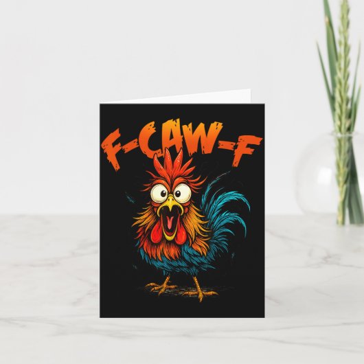 F Caw F Hahn Lustiger Krähe Fcawf Hühnerflüsterer Karte (Vorderseite)
