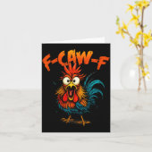 F Caw F Hahn Lustiger Krähe Fcawf Hühnerflüsterer Karte (Gelbe Blume)