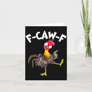 F-caw-f Hahn Lustiger Vogel Fcaw-f Hühnerflüsterer Karte