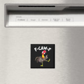 F-caw-f Hahn Lustiger Vogel Fcaw-f Hühnerflüsterer Magnet (In Situ (Geschirrspüler))
