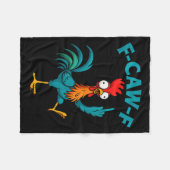F Caw F Hahn Lustiger Vogel Fcawf Hühnerflüsterer Fleecedecke (Vorderseite (Horizontal))