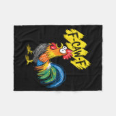 F Caw F Hahn Lustiger Vogel Fcawf Hühnerflüsterer Fleecedecke (Vorderseite (Horizontal))