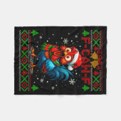 F Caw F Hahn Lustiger Vogel Fcawf Hühnerflüsterer Fleecedecke (Vorderseite (Horizontal))