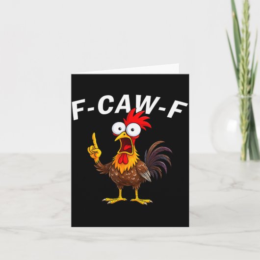 F Caw F Hahn Lustiger Vogel Fcawf Hühnerflüsterer Karte (Vorderseite)