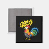 F Caw F Hahn Lustiger Vogel Fcawf Hühnerflüsterer Magnet (Vorderseite/Rückseite)