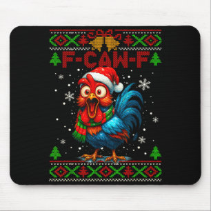 F Caw F Hahn Lustiger Vogel Fcawf Hühnerflüsterer Mousepad