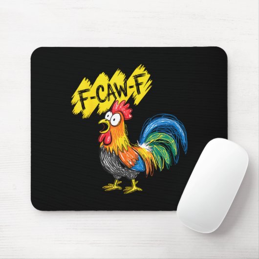 F Caw F Hahn Lustiger Vogel Fcawf Hühnerflüsterer Mousepad (Mit Mouse)