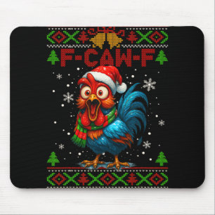 F Caw F Hahn Lustiger Vogel Fcawf Hühnerflüsterer Mousepad
