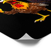 F Caw F Hahn Lustiger Vogel Fcawf Hühnerflüsterer Poster (Ecke)