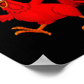 F Caw F Hahn Lustiger Vogel Fcawf Hühnerflüsterer Poster (Ecke)