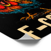 F Caw F Hahn Lustiger Vogel Fcawf Hühnerflüsterer Poster (Ecke)