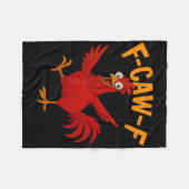 F Caw F Hahn Lustiger Vogel Hühnerflüsterer Fawk Fleecedecke (Vorderseite (Horizontal))