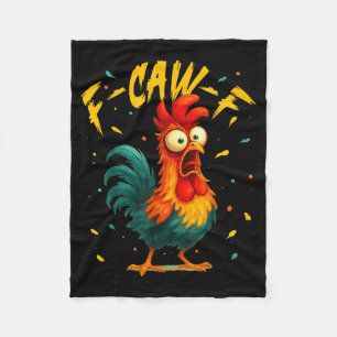 F Caw F Hahn Lustiger Vogel Hühnerflüsterer Fawk  Fleecedecke