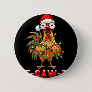 F Caw F Hahn Lustiges Weihnachtsvogel Fcawf Huhn Button