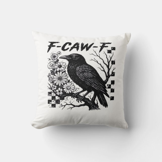 F-Caw-F Halloween Bird Kissen (Vorderseite)