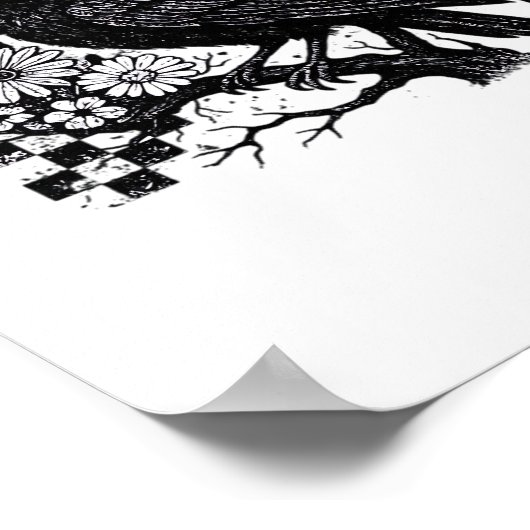 F-Caw-F Halloween Bird Poster (Ecke)