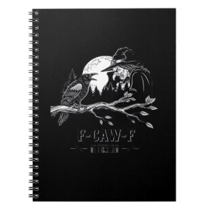 F-Caw-F Halloween-Krähe Hexe F-Caw-F Notizblock
