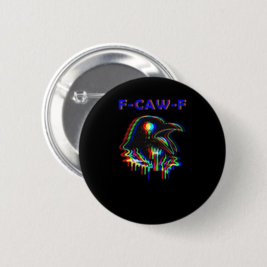 F-Caw-F Halloween Music Party Essential Button (Vorne & Hinten)
