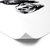 F Caw F Halloween Raven Skull Gothic Humor Design Poster (Ecke)