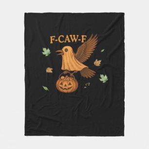 F-Caw-F Halloween Retro Klassiker Fleecedecke