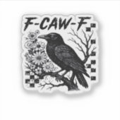F-Caw-F Halloween-Vogel Aufkleber (Vorderseite)