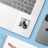F-Caw-F Halloween-Vogel Aufkleber (Laptop mit iPhone)