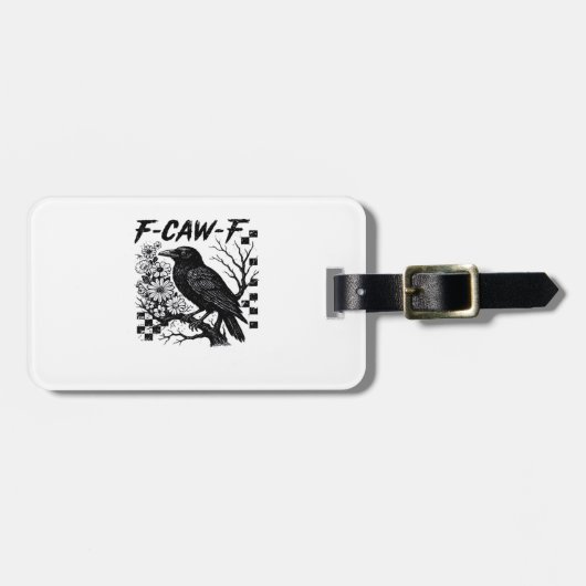 F-Caw-F Halloween-Vogel Gepäckanhänger (Vorderseite horizontal)