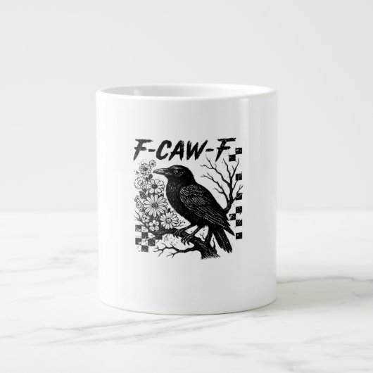 F-Caw-F Halloween-Vogel Jumbo-Tasse (Vorderseite)