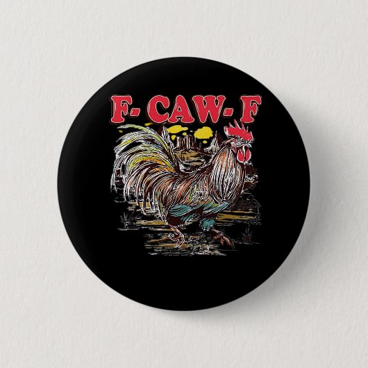 F-Caw-F Hei Hei Moana Rooster Classic Funny Graphi Button (Vorderseite)