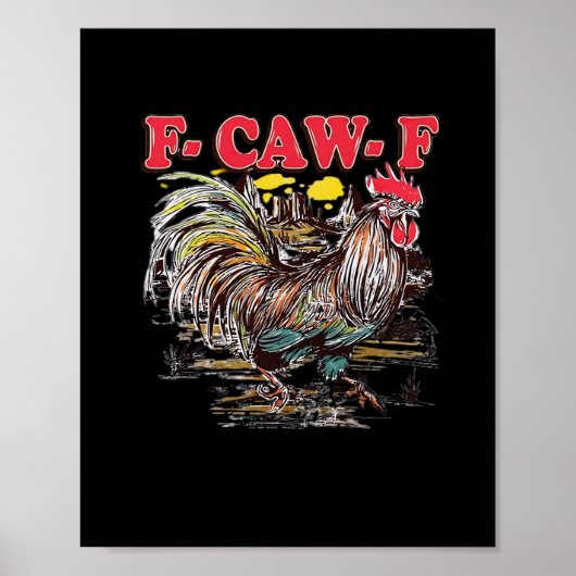 F-Caw-F Hei Hei Moana Rooster Classic Funny Graphi Poster (Vorne)