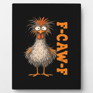 F-Caw-F-Huhn Eifrig Bunter Lustiger Hahn Ich Fotoplatte